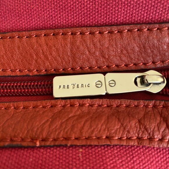 Latina-Red-Leather-Mini-Tote-  EUC Frederic T Red Leather Tote with mini pouch